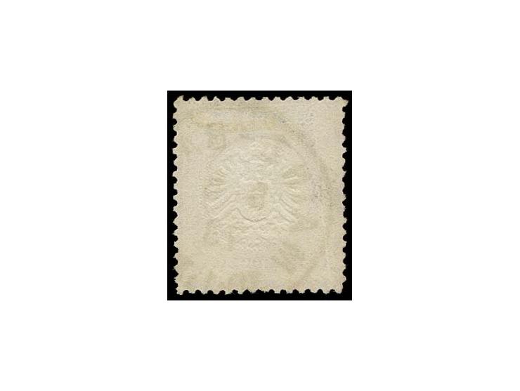3 Kr. karmin mit markanter senkrechter Druckfalte, sauber gestempelt "MAINZ-BAHNH. 5 8 73"