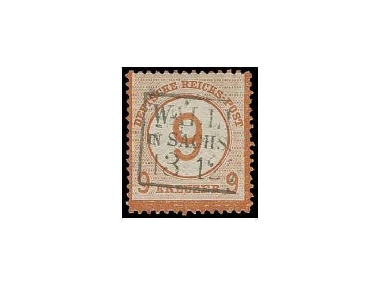 9 auf 9 Kr. mit sauberem Ra3, unauffälliger Eckbug, sign. Hennies BPP (Mi. 600,-)