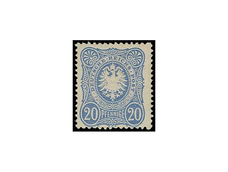  20 Pfge. kobaltblau, farbfrisch und gut zentriert, postfrisch, ohne jegliche Signatur, Kabinett, Fotoattest Jäschke-L. BPP