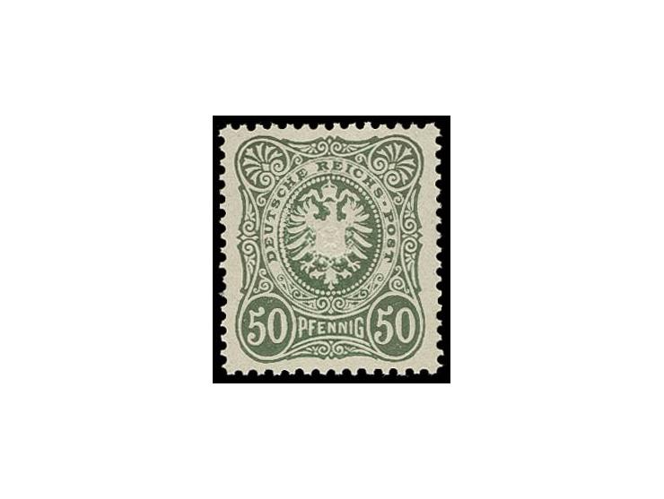 50 Pfg. dunkelgrünoliv, postfrisch, Pracht, Fotoattest Wiegand BPP (Mi. 650,-)