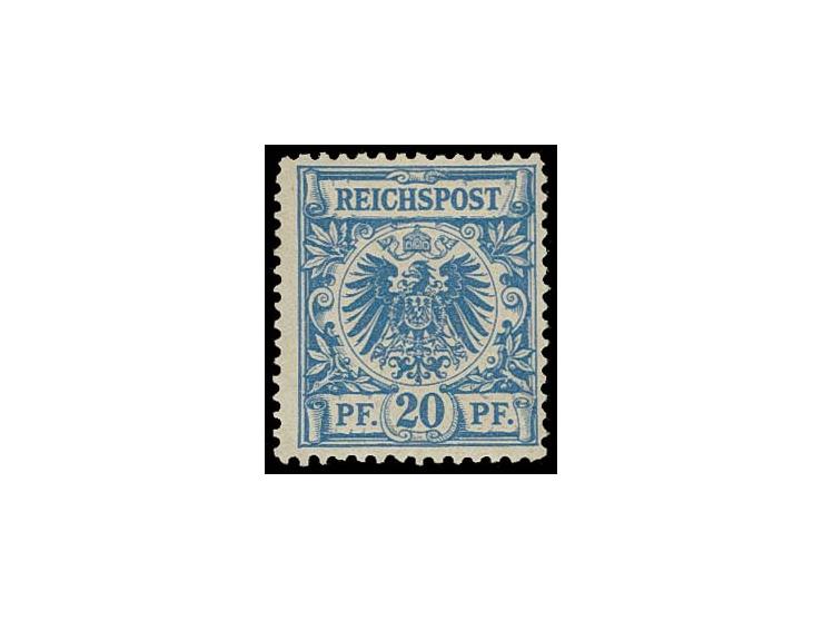 20 Pfg. kobaltblau (preußischblau), ungebraucht, Pracht, eine besonders seltene Marke, von der bisher nur wenige ungebrauchte