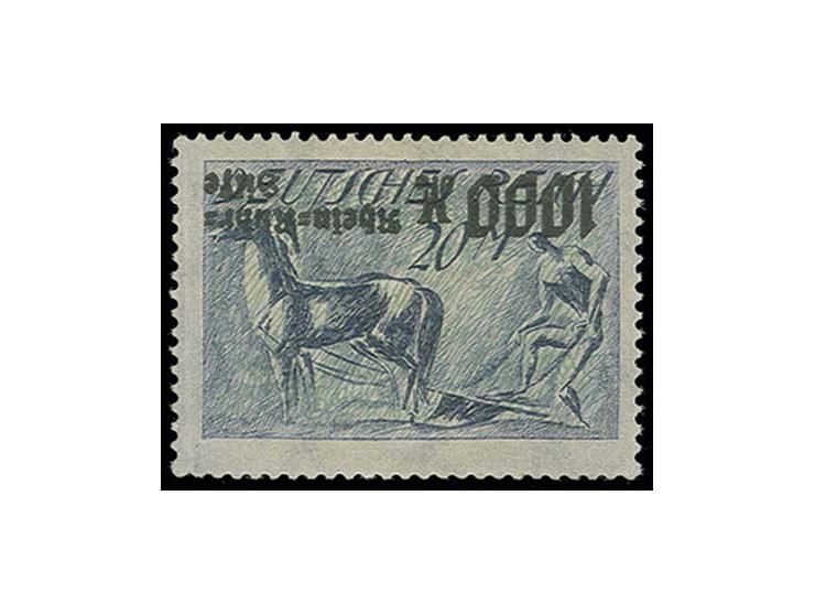 1923, Rhein-Ruhr-Hilfe 20 M. mit kopfstehendem Aufdruck, ungebraucht, Kabinett, u.a. sign. Peschl BPP und Fotoattest Oechsner