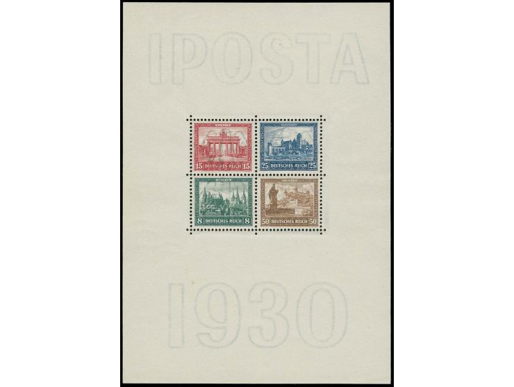 IPOSTA-Block, postfrisch, kl. Bleistiftsignatur und 1mm erhöht sign. Schleggel D. BPP