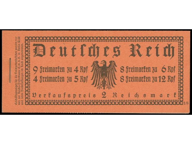 1932, Reichspräsidenten-Heftchen mit O-Nr. 18, postfrisch, rückseitiger Deckel aufgerauht (Mi. 1.200,-)