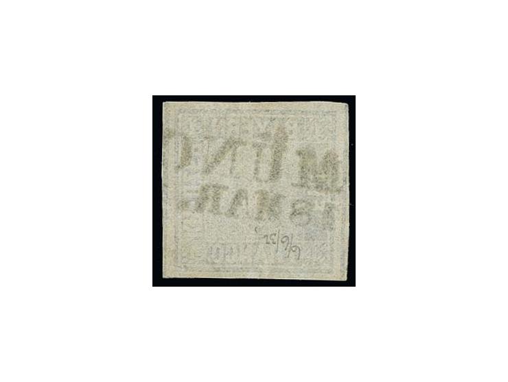 1849, 1 Kr. schwarz, Platte 1, allseits breitrandig mit Zischenlinien links und rechts, sauber mit L2 "MÜNCHEN 18 MAR..." ent
