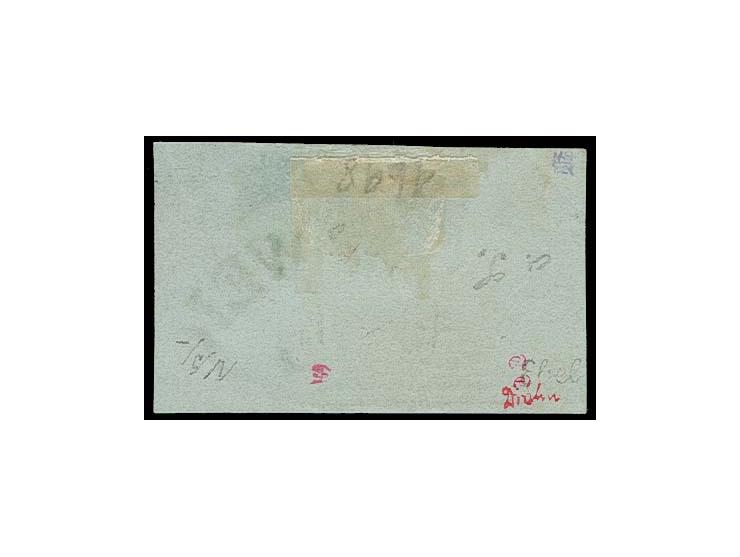 3 Sgr. orangerot, farbfrisch und allseits breitrandig mit Halbkreisstempel "BRAUNSCHWEIG 27/2" auf kleinem Briefstück, Kabien