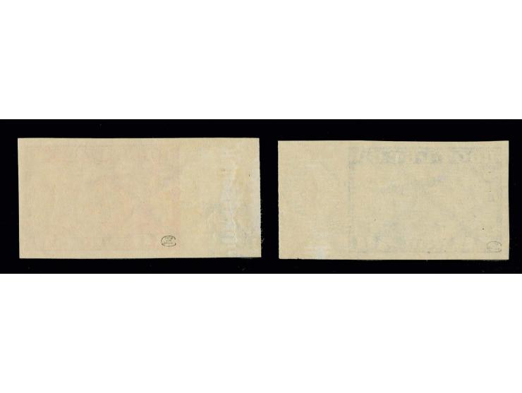 1930, Graf Zeppelin 40 and 80 k. imperforated with right resp. left sheet margin, mint never hinged, 80 k. with thinning on f