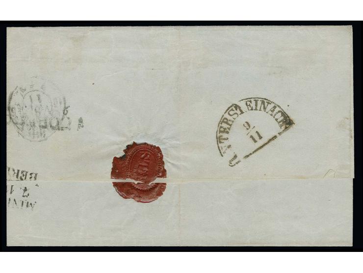  1851/55, 1/10 Th. auf gelb im waagerechten Paar, voll- bis breitrandig und sehr schön farbfrisch, unten Vortrennschnitt zwis