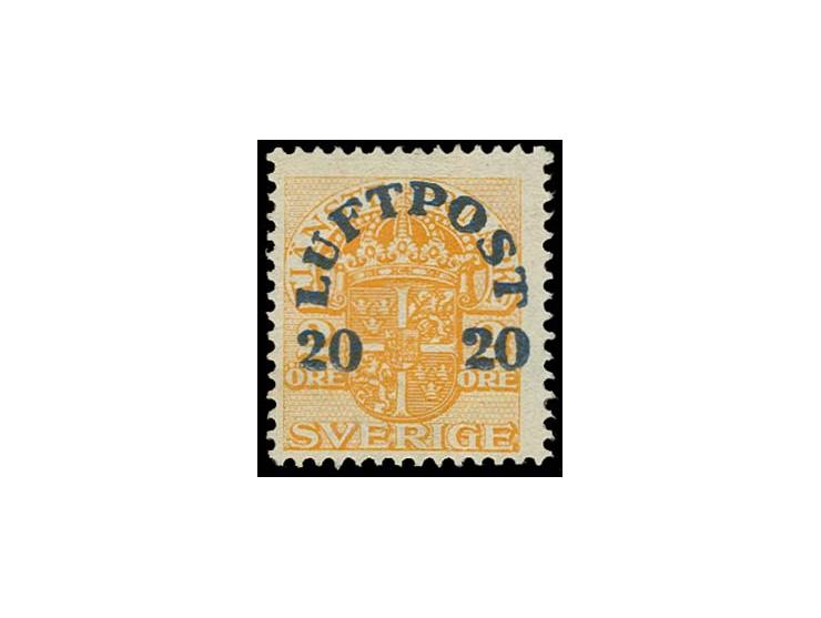 1920, Luftpost 20 Ø with watermark 1, unused, very fine, Obermüller Wilen certificate