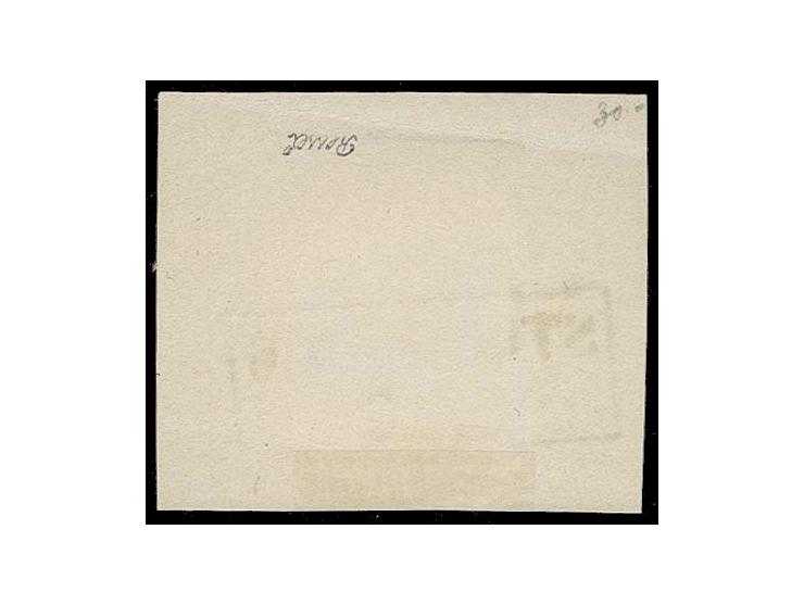 3 Gr. graugelb, farbfrisch und allseits sehr breitrandig, mit klarem Ra2 "STOLLHAMM 30/6" auf Briefstück, oben links ein klei