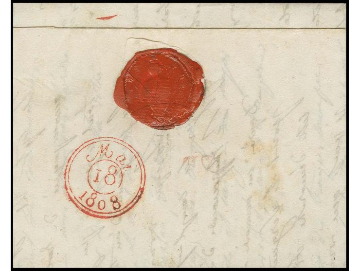 1808, "No.11 GRANDE-ARMÉE", blauer L2 klar auf kpl. Faltbrief von Breslau an General Suchet, Kommandant der 1. Div. in Paris 