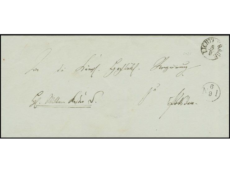  1840, "LICHTENRADE 5/9", klarer Fingerhutstempel auf schöner Faltbriefhülle nach Potsdam, ein sehr seltener Stempel, nur wen