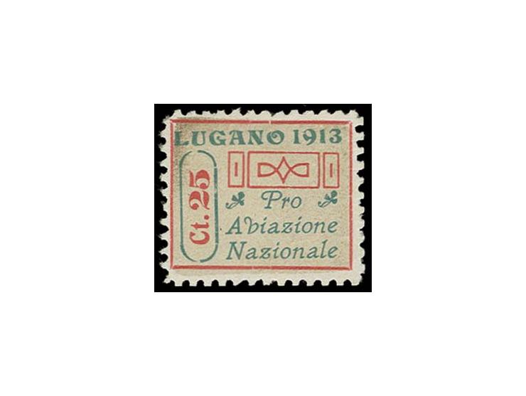 Airmail Lugano-Mendrisio, mint never hinged, very fine, Rellstab SBPV/BPP certificate