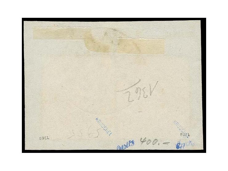 2 Kr. orange und 6 Kr. ultramarin, farbfrisch und gut durchstochen mit sauber aufgesetztem Postablage-EKr. "KOENIGSEE / PAULI