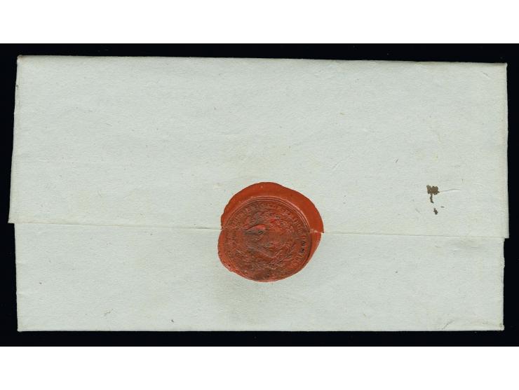  1814, vollständiger Militärbrief mit rückseitigem Siegel "PREUS:BRIGADE KRIEGSKOMMISSARIAT" datiert "Rollinger Grund 26. Jun