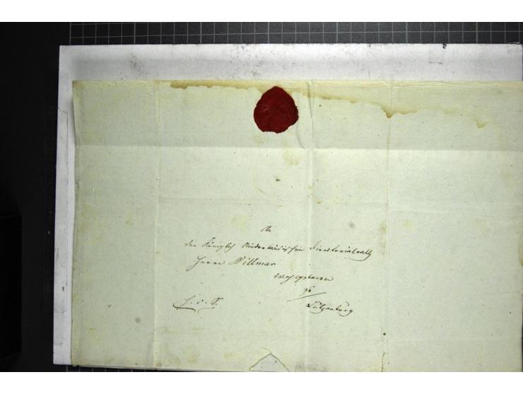  1815, kompletter Militärbrief mit Vordruck "Festung Luxemburg den 4ten August 1815 ... der Kriegs-Kommissaire des Platzes Lu