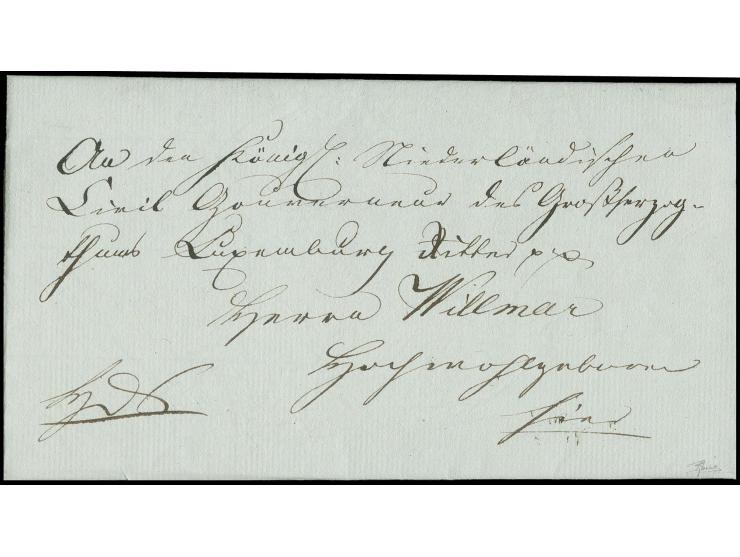  1817, Militär-Dienstbrief des Kommandanten der Bundesfestung Du Moullin an den königlich niederländischen Zivil-Gouverneur m