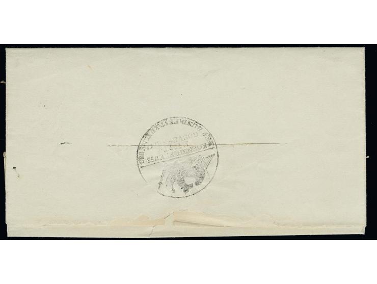  1831 (ca.), Militär-Briefhülle mit rückseitigem klaren Siegelstempel "KÖNIGL. PREUSS: MILIT. GOUVERNEUR DER BUNDESFESTUNG LU