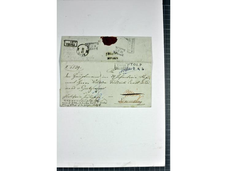  1865 (ca.), "Portofreie Justizsache" von "STOLP 5 11" an einen Hauptmann in der Bundesfestung Luxemburg, nachgesandt nach Ma