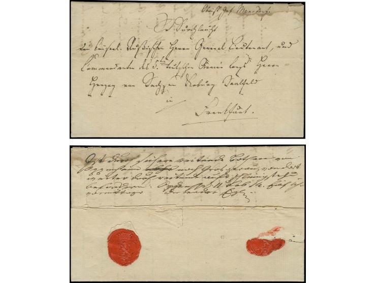 Belagerung und Besetzung: 1814, Estafetten-Brief des Chefs des Generalstabs Graf Mensdorff aus dem Hauptquartier Oppenheim an