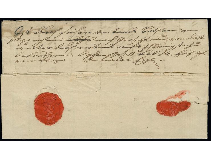 Belagerung und Besetzung: 1814, Estafetten-Brief des Chefs des Generalstabs Graf Mensdorff aus dem Hauptquartier Oppenheim an