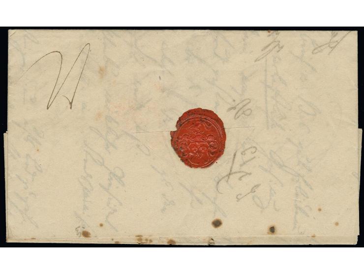 1827, kpl. Brief mit Fingerhutstempel "BERLIN 13 12" an den Vize-Gouverneur der Bundesfestung Generalleutnant von Carlowitz m