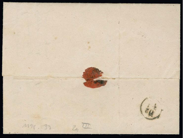  1856, kpl. Brief mit 1851, 3 Kr. gelb mit EKr. HERRENBERG 6/1 56" an einen Oberstleutnant des 1. Reiter-Regiments in Ulm; un