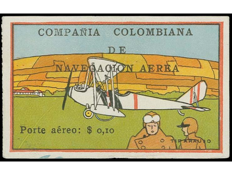 'Plane at rest, pilot foreground' 10 c., good margins all round and of excellent colour, unused, small crease at bottom, othe