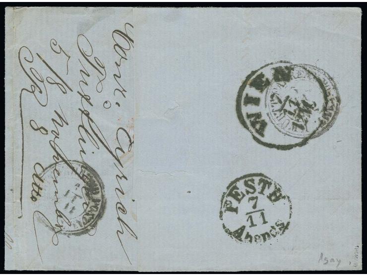 1861, 9 Kr. karmin in dunkler Nuance, farbfrisch und recht gut gezähnt mit sauberem Kr. "TUTTLINGEN 5/11 63" auf Briefhülle n
