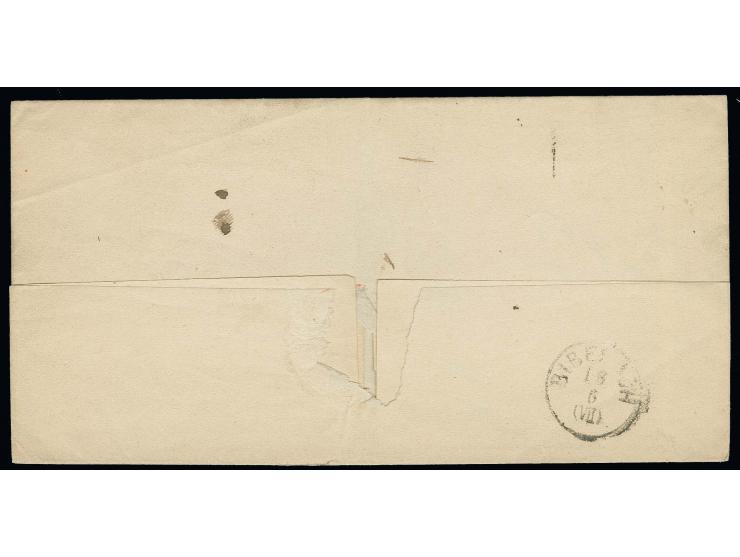  1870, 1 Kr. und 3 Kr. im senkrechten Paar mit Taxi-Ekr. "GAMMERTINGEN 17/6" auf Briefhülle nach Biberach; 1 Kr. mit losem Ec