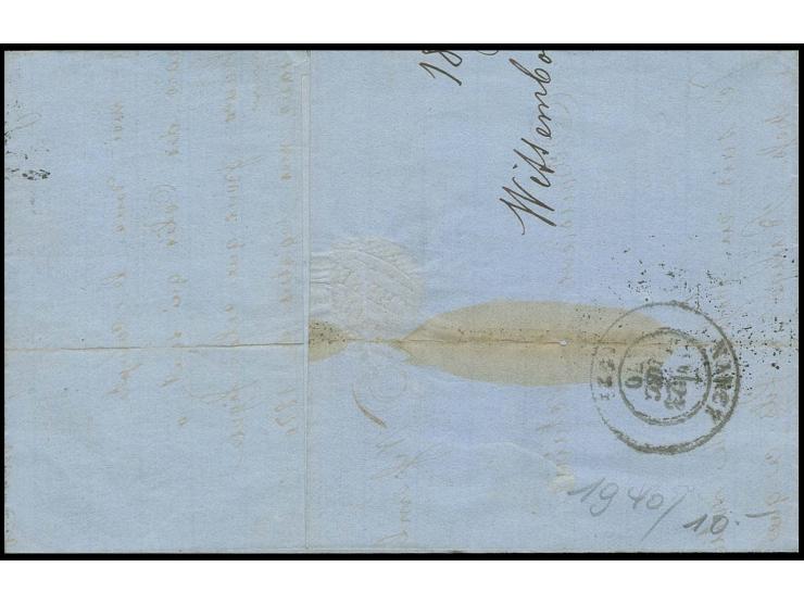 1870, Spitzen nach oben: 10 C. mit bayerischem Feldpoststempel "...RELAIS II" auf kpl. Faltbrief von Wissembourg 21.12.1870 n