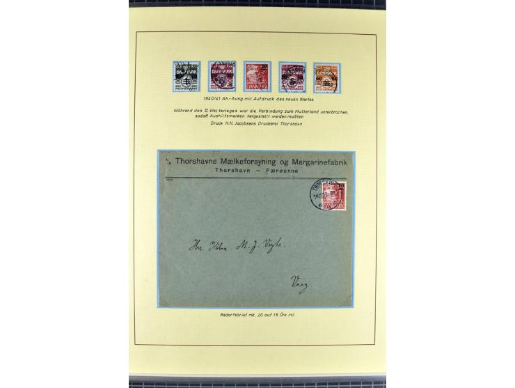 1875/1975, gestempelte Sammlung mit losen Marken, Briefstücken und Briefen, dabei Mi-Nr. 1 + DK 67 auf 4 Briefen, Halbierung 