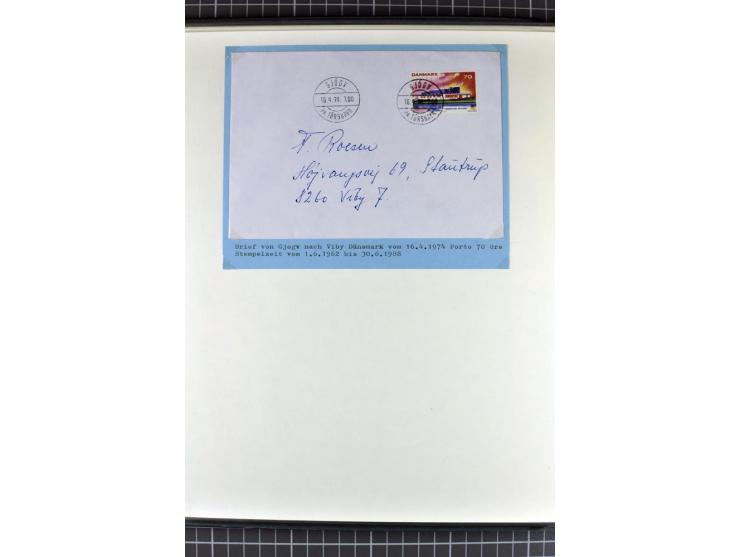1875/1975, gestempelte Sammlung mit losen Marken, Briefstücken und Briefen, dabei Mi-Nr. 1 + DK 67 auf 4 Briefen, Halbierung 