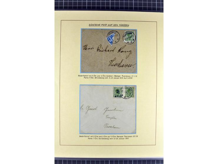 1875/1975, gestempelte Sammlung mit losen Marken, Briefstücken und Briefen, dabei Mi-Nr. 1 + DK 67 auf 4 Briefen, Halbierung 