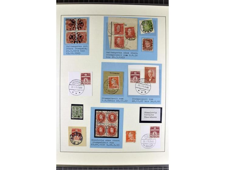 1875/1975, gestempelte Sammlung mit losen Marken, Briefstücken und Briefen, dabei Mi-Nr. 1 + DK 67 auf 4 Briefen, Halbierung 