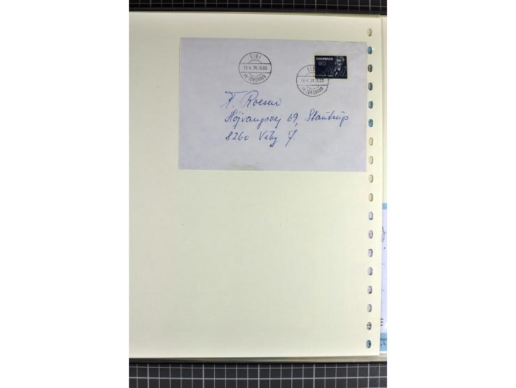 1875/1975, gestempelte Sammlung mit losen Marken, Briefstücken und Briefen, dabei Mi-Nr. 1 + DK 67 auf 4 Briefen, Halbierung 
