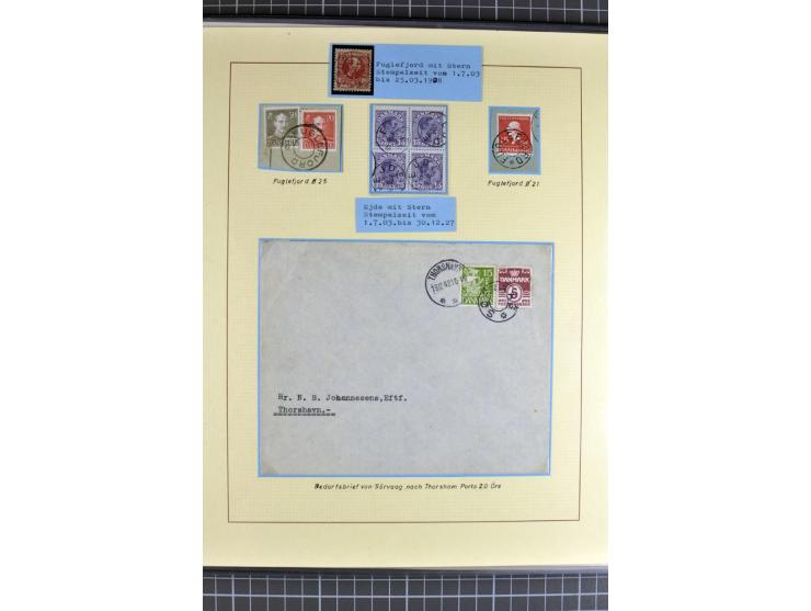 1875/1975, gestempelte Sammlung mit losen Marken, Briefstücken und Briefen, dabei Mi-Nr. 1 + DK 67 auf 4 Briefen, Halbierung 