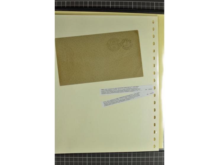 1875/1975, gestempelte Sammlung mit losen Marken, Briefstücken und Briefen, dabei Mi-Nr. 1 + DK 67 auf 4 Briefen, Halbierung 