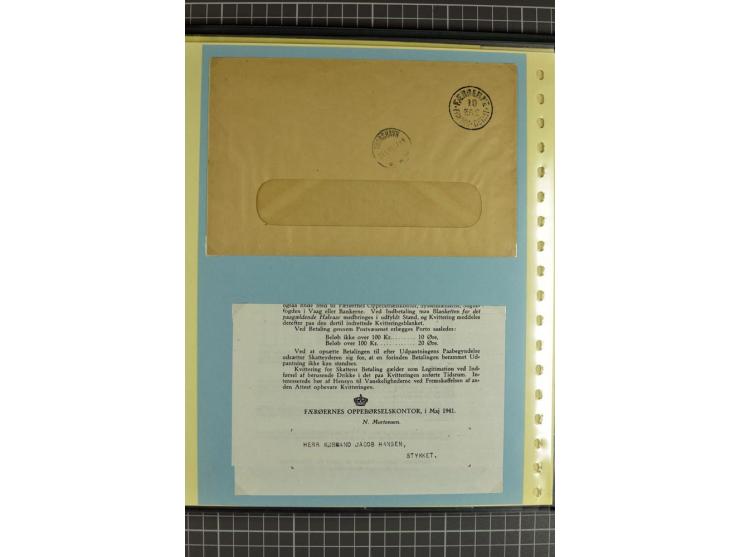 1875/1975, gestempelte Sammlung mit losen Marken, Briefstücken und Briefen, dabei Mi-Nr. 1 + DK 67 auf 4 Briefen, Halbierung 