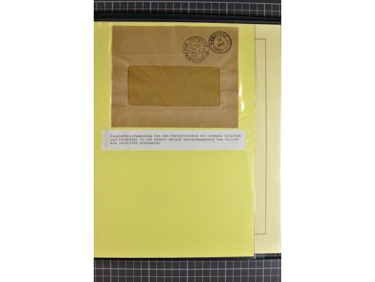 1875/1975, gestempelte Sammlung mit losen Marken, Briefstücken und Briefen, dabei Mi-Nr. 1 + DK 67 auf 4 Briefen, Halbierung 