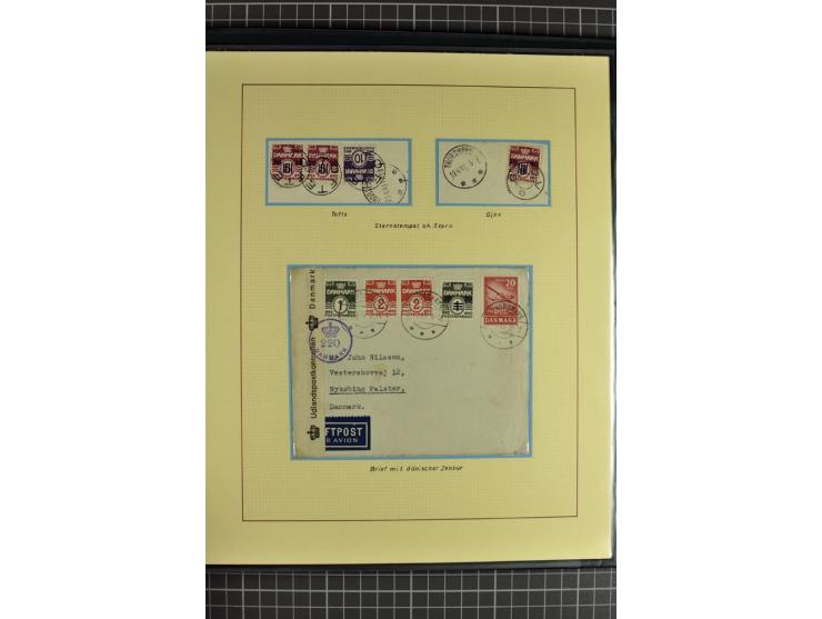 1875/1975, gestempelte Sammlung mit losen Marken, Briefstücken und Briefen, dabei Mi-Nr. 1 + DK 67 auf 4 Briefen, Halbierung 