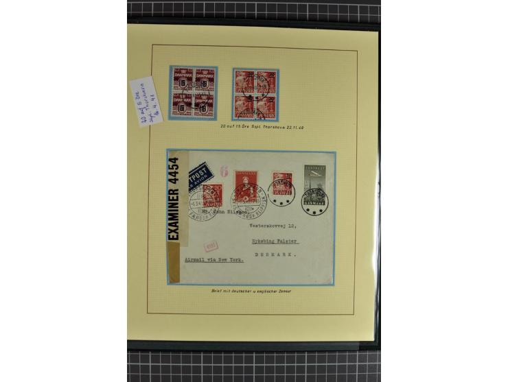 1875/1975, gestempelte Sammlung mit losen Marken, Briefstücken und Briefen, dabei Mi-Nr. 1 + DK 67 auf 4 Briefen, Halbierung 