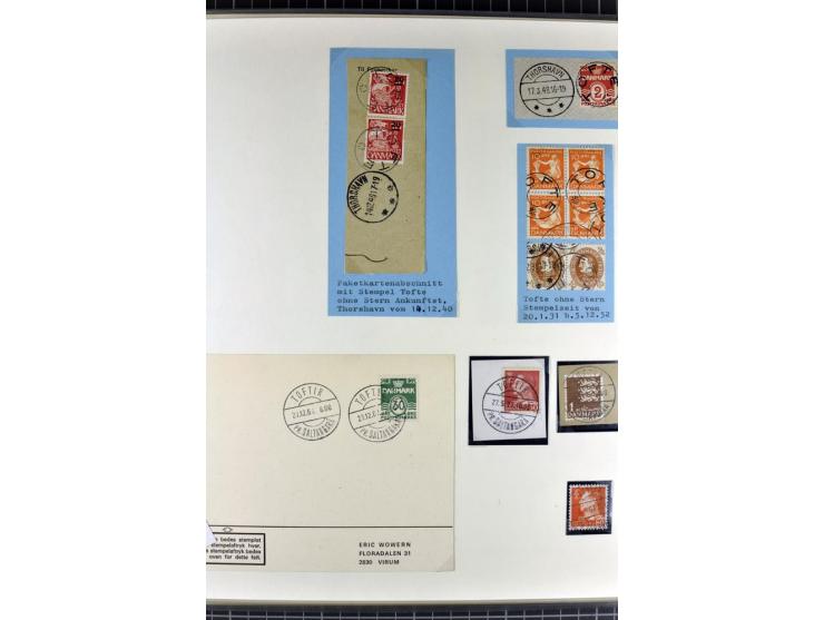 1875/1975, gestempelte Sammlung mit losen Marken, Briefstücken und Briefen, dabei Mi-Nr. 1 + DK 67 auf 4 Briefen, Halbierung 