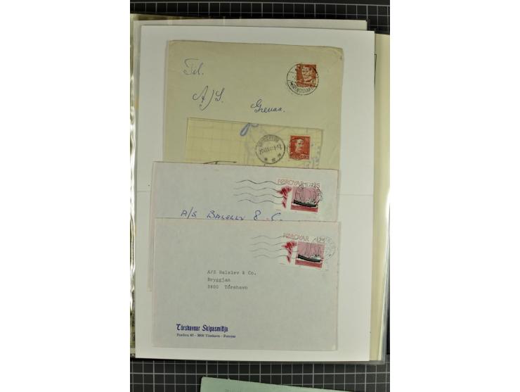 1875/1975, gestempelte Sammlung mit losen Marken, Briefstücken und Briefen, dabei Mi-Nr. 1 + DK 67 auf 4 Briefen, Halbierung 
