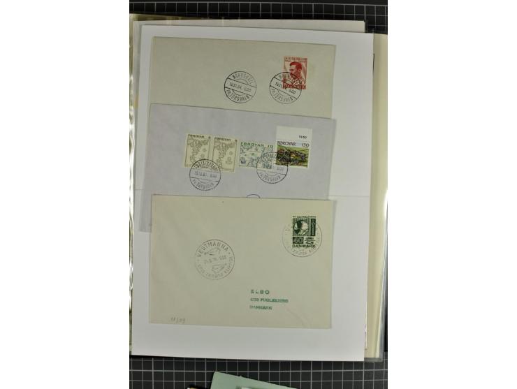 1875/1975, gestempelte Sammlung mit losen Marken, Briefstücken und Briefen, dabei Mi-Nr. 1 + DK 67 auf 4 Briefen, Halbierung 