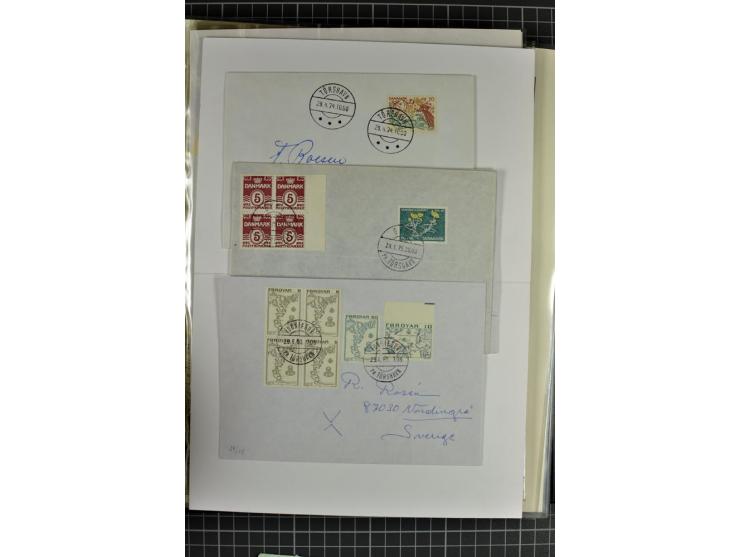 1875/1975, gestempelte Sammlung mit losen Marken, Briefstücken und Briefen, dabei Mi-Nr. 1 + DK 67 auf 4 Briefen, Halbierung 