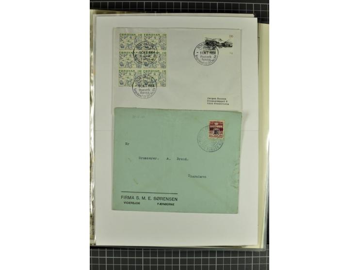 1875/1975, gestempelte Sammlung mit losen Marken, Briefstücken und Briefen, dabei Mi-Nr. 1 + DK 67 auf 4 Briefen, Halbierung 