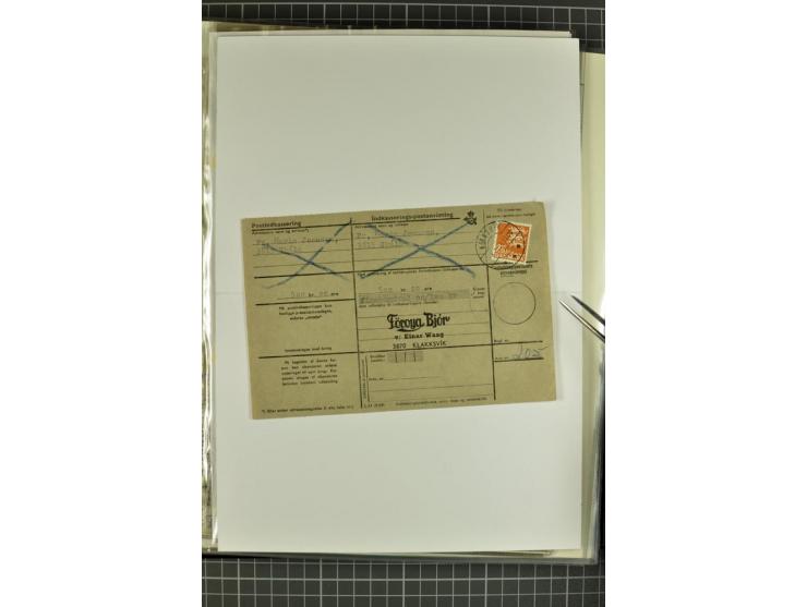 1875/1975, gestempelte Sammlung mit losen Marken, Briefstücken und Briefen, dabei Mi-Nr. 1 + DK 67 auf 4 Briefen, Halbierung 