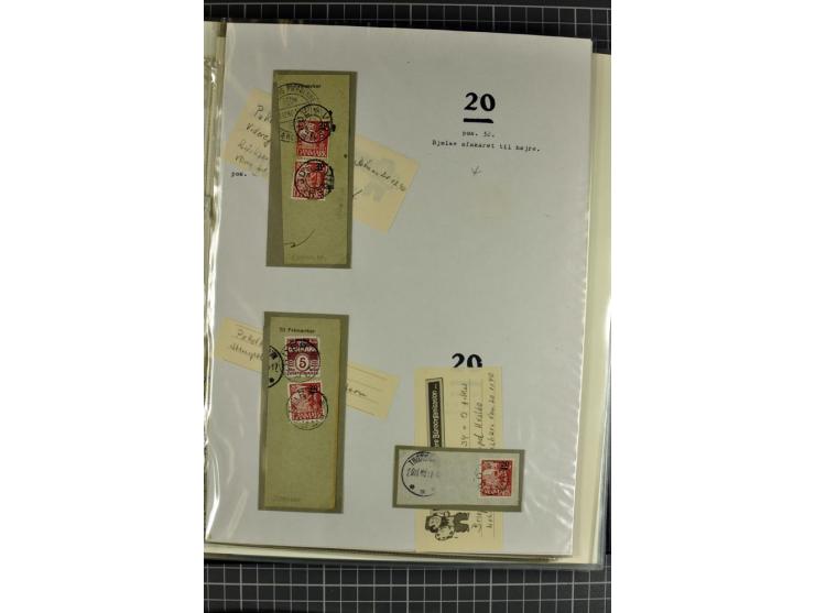 1875/1975, gestempelte Sammlung mit losen Marken, Briefstücken und Briefen, dabei Mi-Nr. 1 + DK 67 auf 4 Briefen, Halbierung 