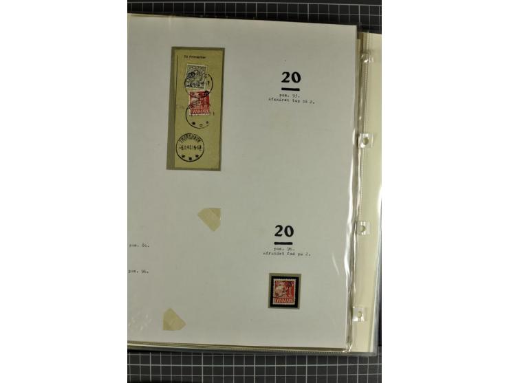 1875/1975, gestempelte Sammlung mit losen Marken, Briefstücken und Briefen, dabei Mi-Nr. 1 + DK 67 auf 4 Briefen, Halbierung 